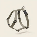 Escape proof dog harness, padded with top handle, reflective, Olive Gray, studio
