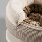 Washable dog bed, soft fleece lining, raised bolster for anxious dogs, view 3