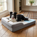 Calming Plush Dog Bed, Raised Rim and Non-Slip Base, Waterproof