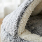 Enclosed dog bed, plush hooded shelter, machine washable, view 3
