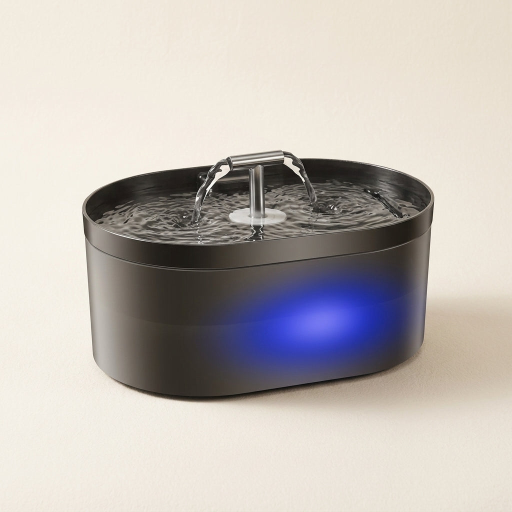 Filtered Dog Water Fountain, Quiet Circulating Pump