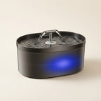 Dog water fountain, dual spout, carbon filter, quiet pump, view 2