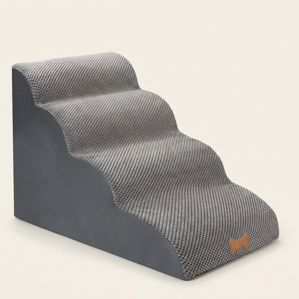 Dog stairs, non-slip foam, removable washable cover, 4 steps, studio