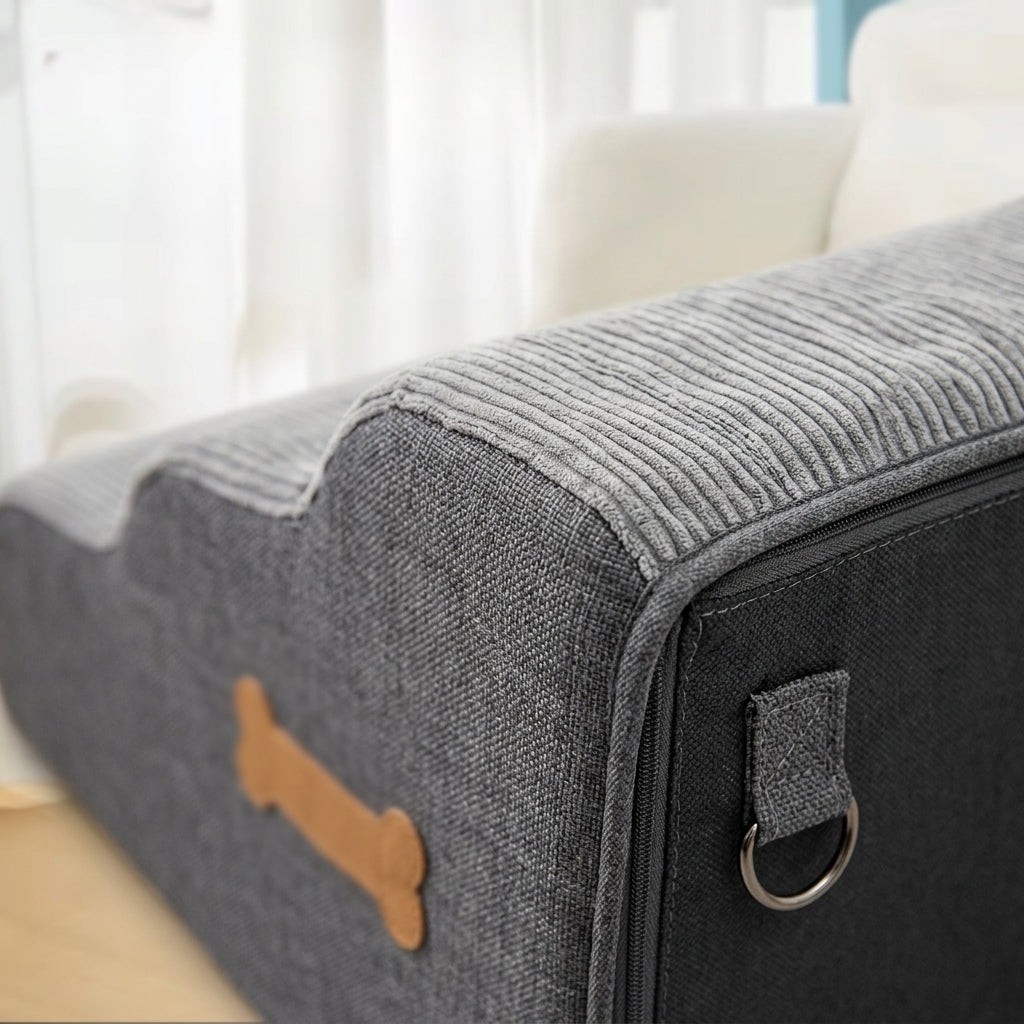 Folding Dog Steps, Non-Slip 3-Step Pet Stairs