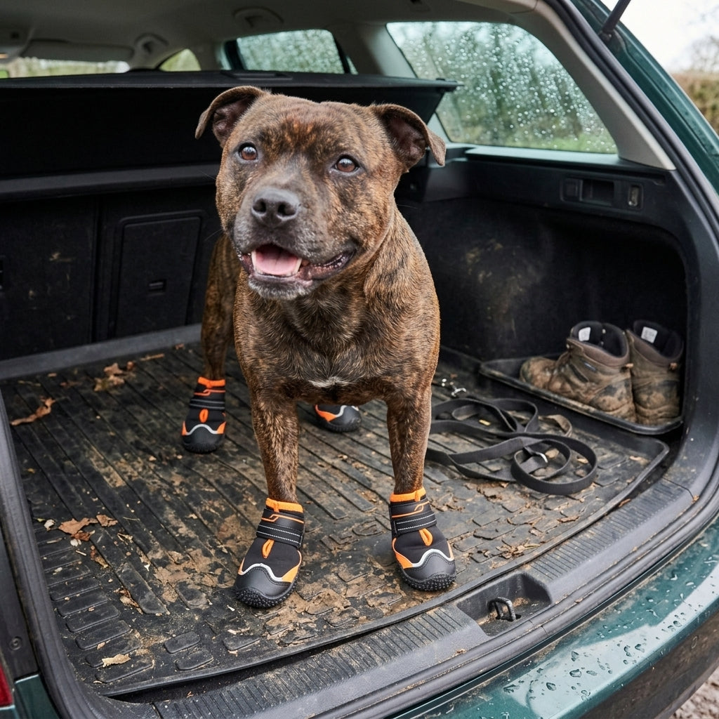 Non-Slip Dog Boots, Waterproof Paw Protection, for Large Breeds