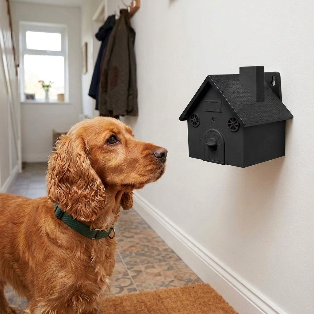 Anti bark device, ultrasonic dog deterrent, USB rechargeable, Black