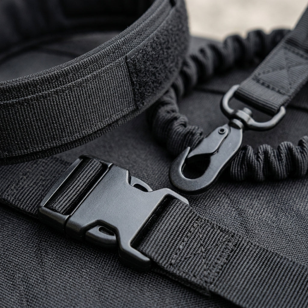 Padded Nylon Dog Collar, Adjustable with Metal Buckle