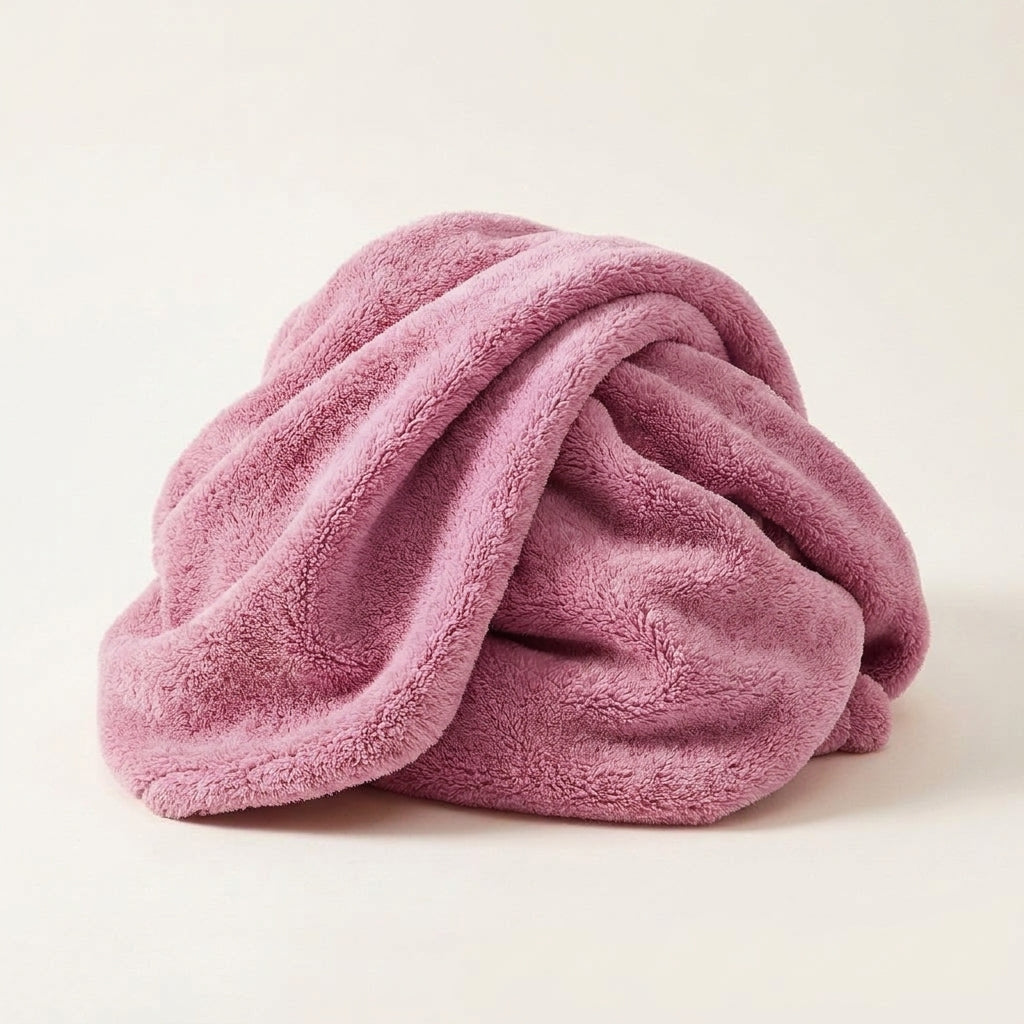 Dog drying towel, ultra absorbent microfibre, machine washable, Pink large, studio