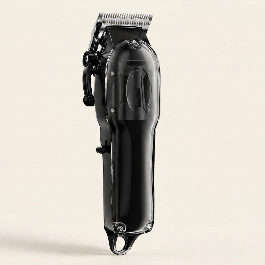 Dog clippers, quiet cordless design, ceramic blade, digital display, Black, studio