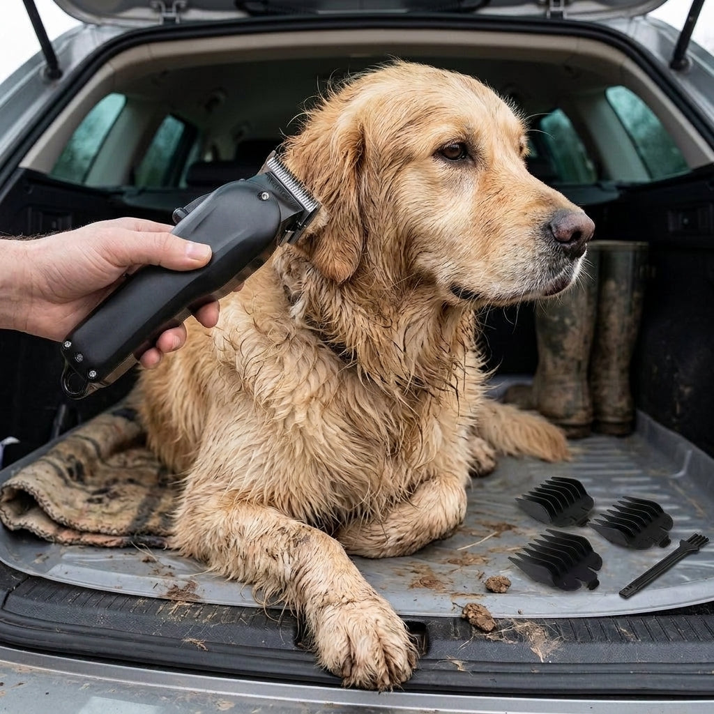 Dog Clippers Quiet: Dog clippers, quiet cordless design, ceramic blade, digital display, Black