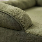 Dog sofa mat, quilted with raised bolsters, non-slip base, washable, S50X40X12Cm, detail