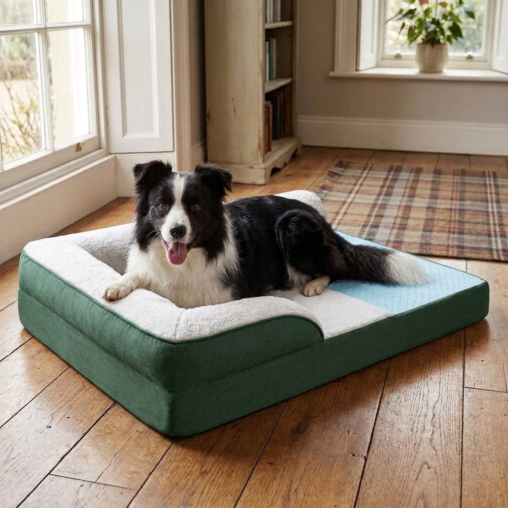 Dog sofa mat, quilted with raised bolsters, non-slip base, washable, Xl105X75X20Cm