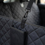 Dog car seat mat, waterproof Oxford fabric, machine washable, Black, detail