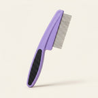 Flea comb for dogs, fine metal teeth, comfort grip handle, view 2
