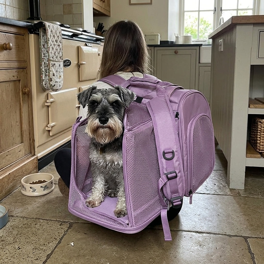 Soft-Sided Dog Carrier Backpack, Breathable Mesh, Foldable