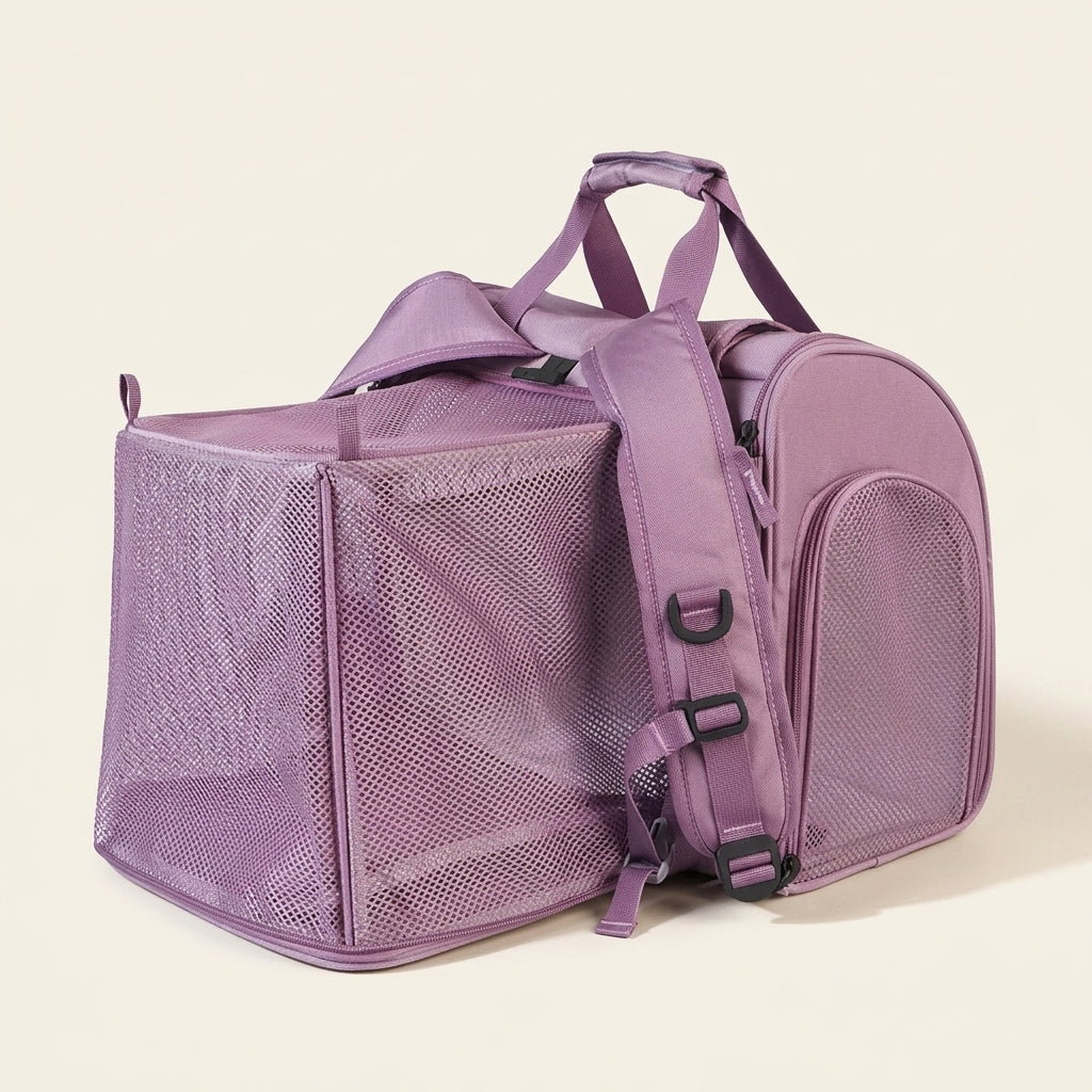 Soft-Sided Dog Carrier Backpack, Breathable Mesh, Foldable