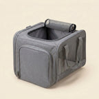 Dog carrier, soft-sided travel bag with padded shoulder straps, Grey, studio