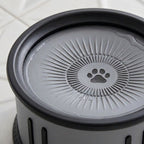 Stainless steel dog bowl, splash proof, floating insert, non slip, Gray, detail