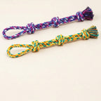 Rope dog toy, dense knotted chew toy for tug and play, Colorful 2, studio