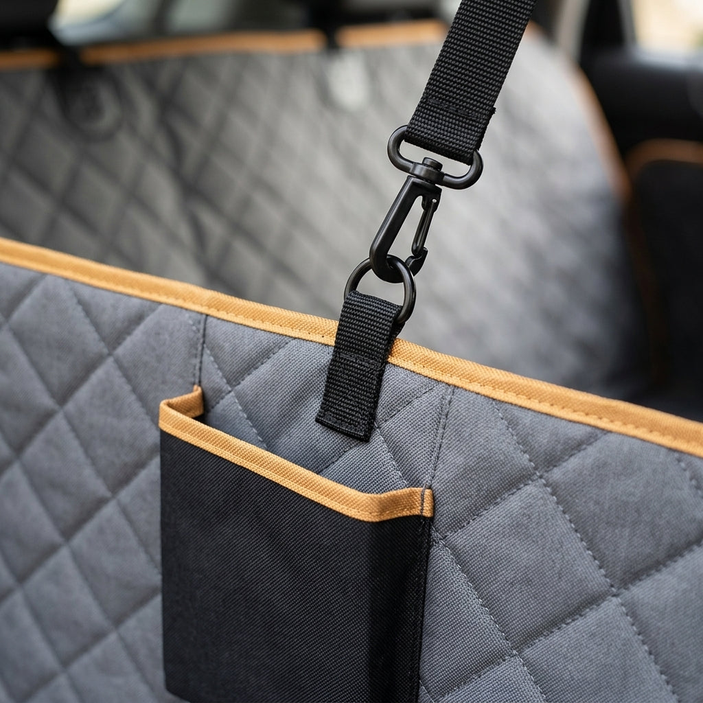 Waterproof Dog Car Seat Cover, Fits Most Cars & SUVs, Heavy Oxford Cloth