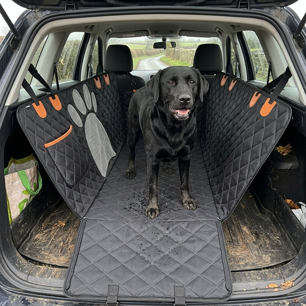 Waterproof Dog Car Seat Cover, Fits Most Cars & SUVs, Removable Cover