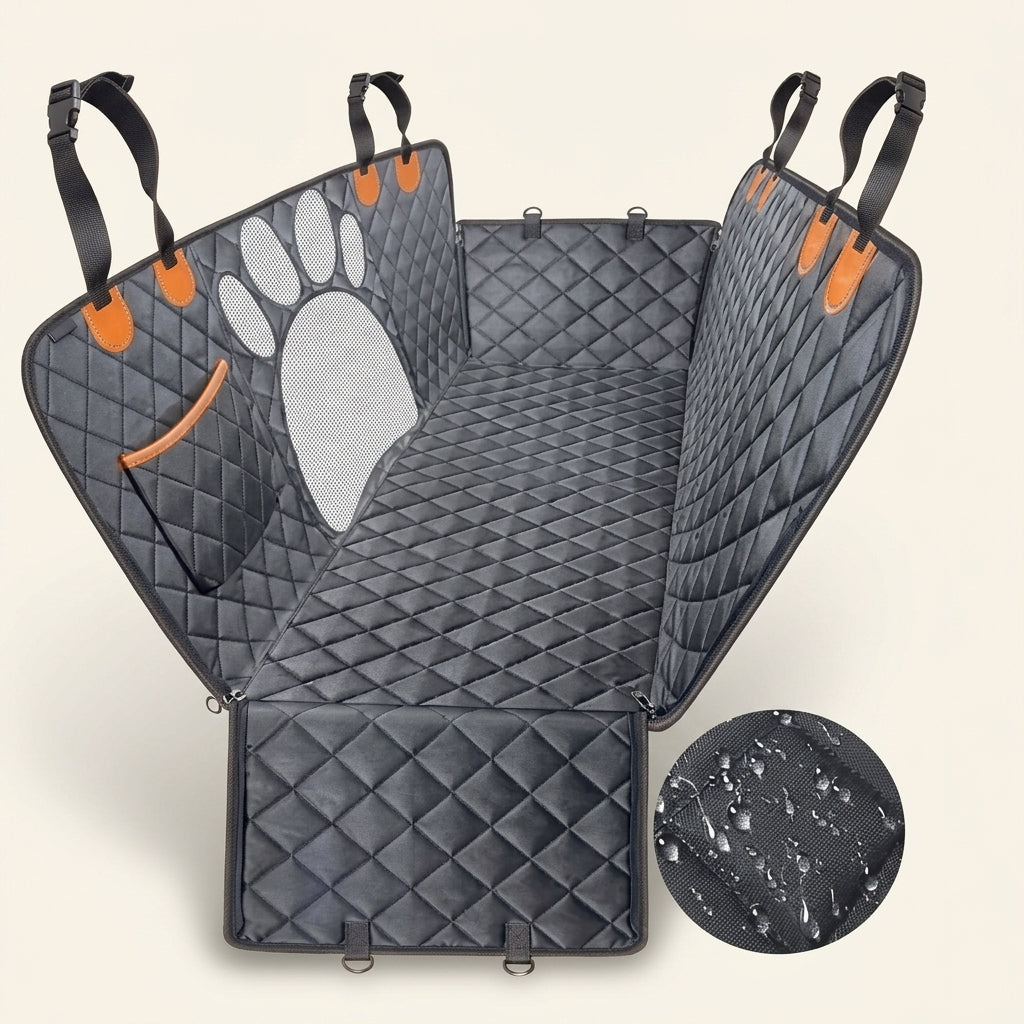 Waterproof Dog Car Seat Cover, Fits Most Cars & SUVs, Removable Cover