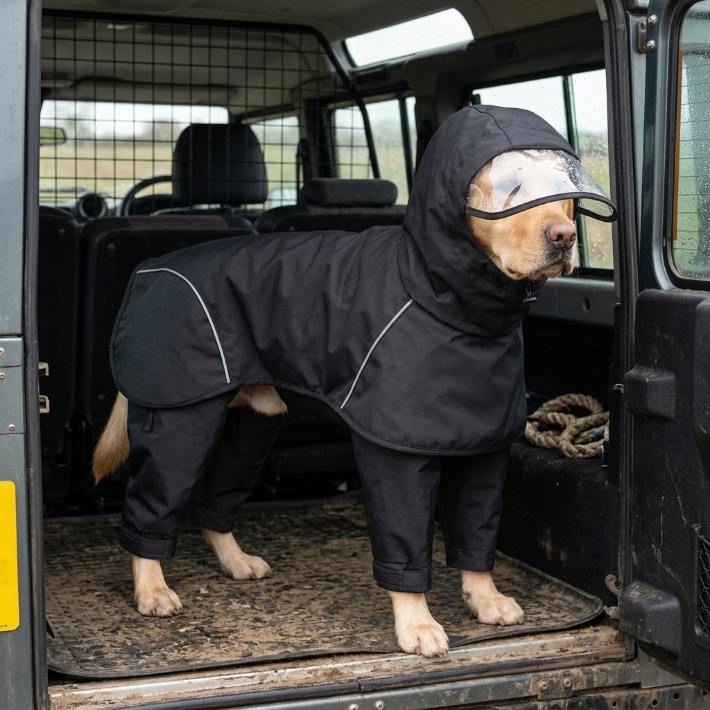 Waterproof Dog Raincoat, Full Coverage with Hood