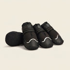 Dog boots, waterproof non-slip paw protection for winter walks, Black, studio