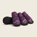 Dog boots, waterproof non-slip paw protection for winter walks, Dark Violet, studio