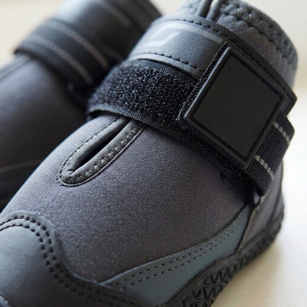 Dog boots, waterproof non-slip paw protection for winter walks, Gray, detail