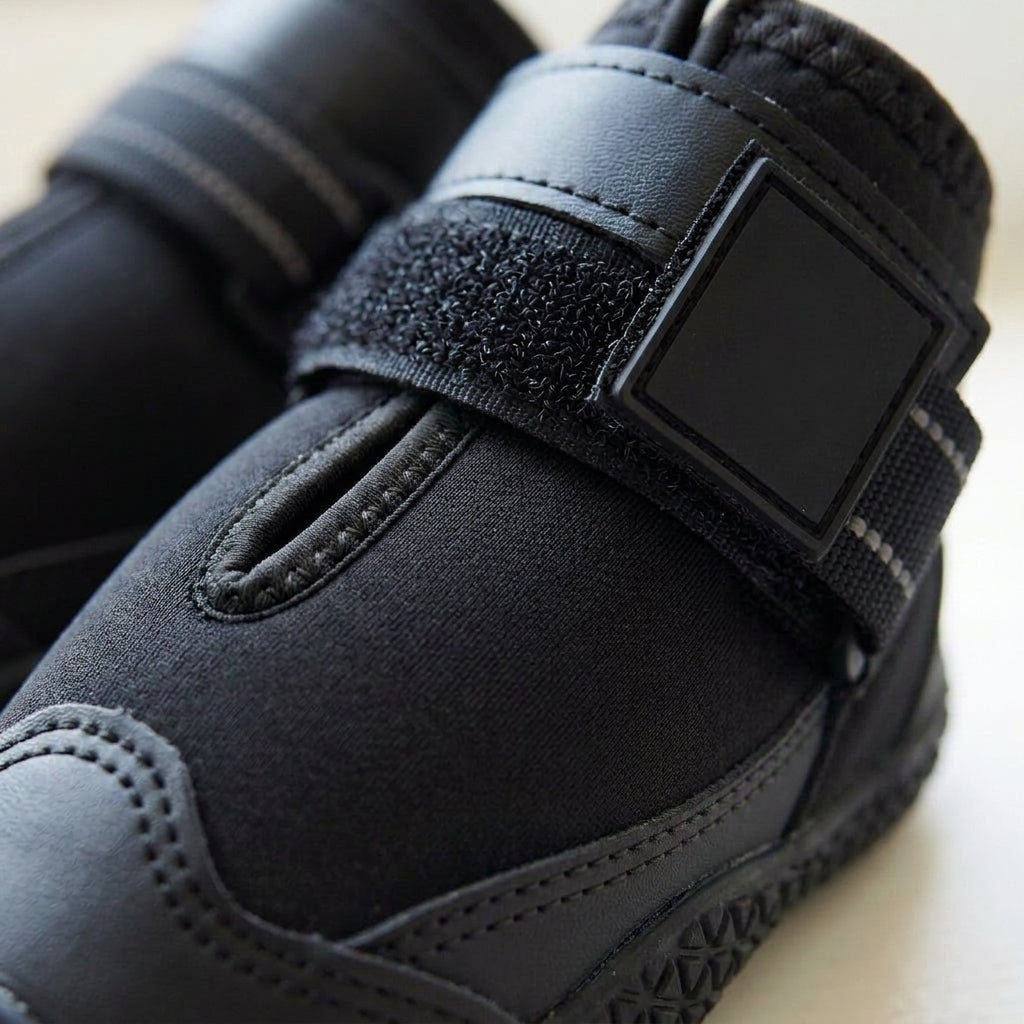 Dog boots, waterproof non-slip paw protection for winter walks, Mesh Black, detail