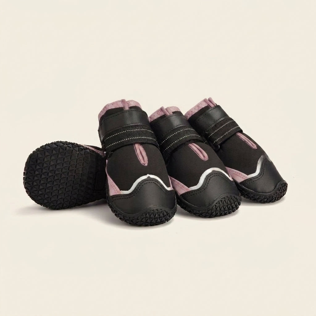 Dog boots, waterproof non-slip paw protection for winter walks, Water Violet, studio